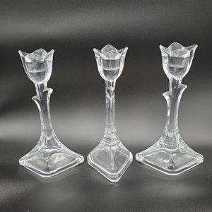 Crystal tulip candle holders 3. 24% lead crystal